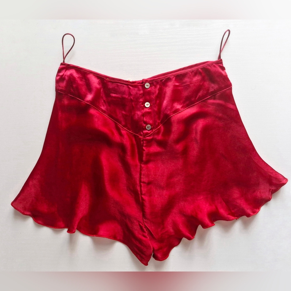 Red Satin Shorts forte_forte